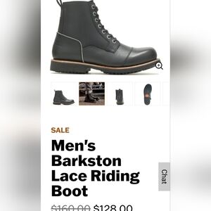 Men's Barkston Harley Davidson Size 11 1/2 M Black Lace Riding Boots Worn Twice